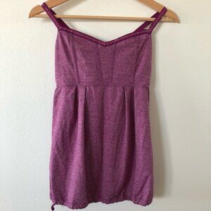 Lululemon cinched bottom dancer style pink tank top size 6